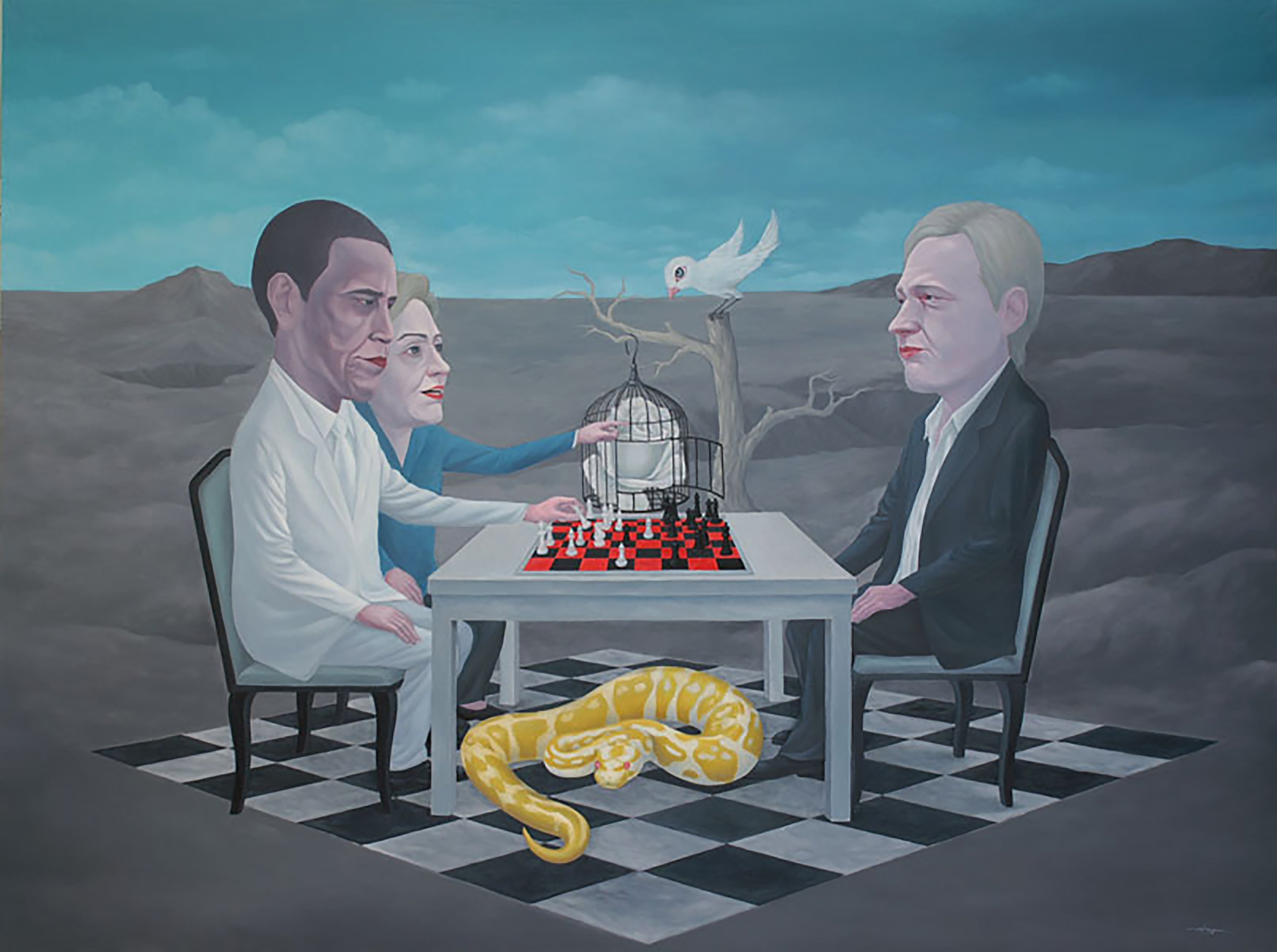 Checkmate! Oil on canvas. size 150x200cm.