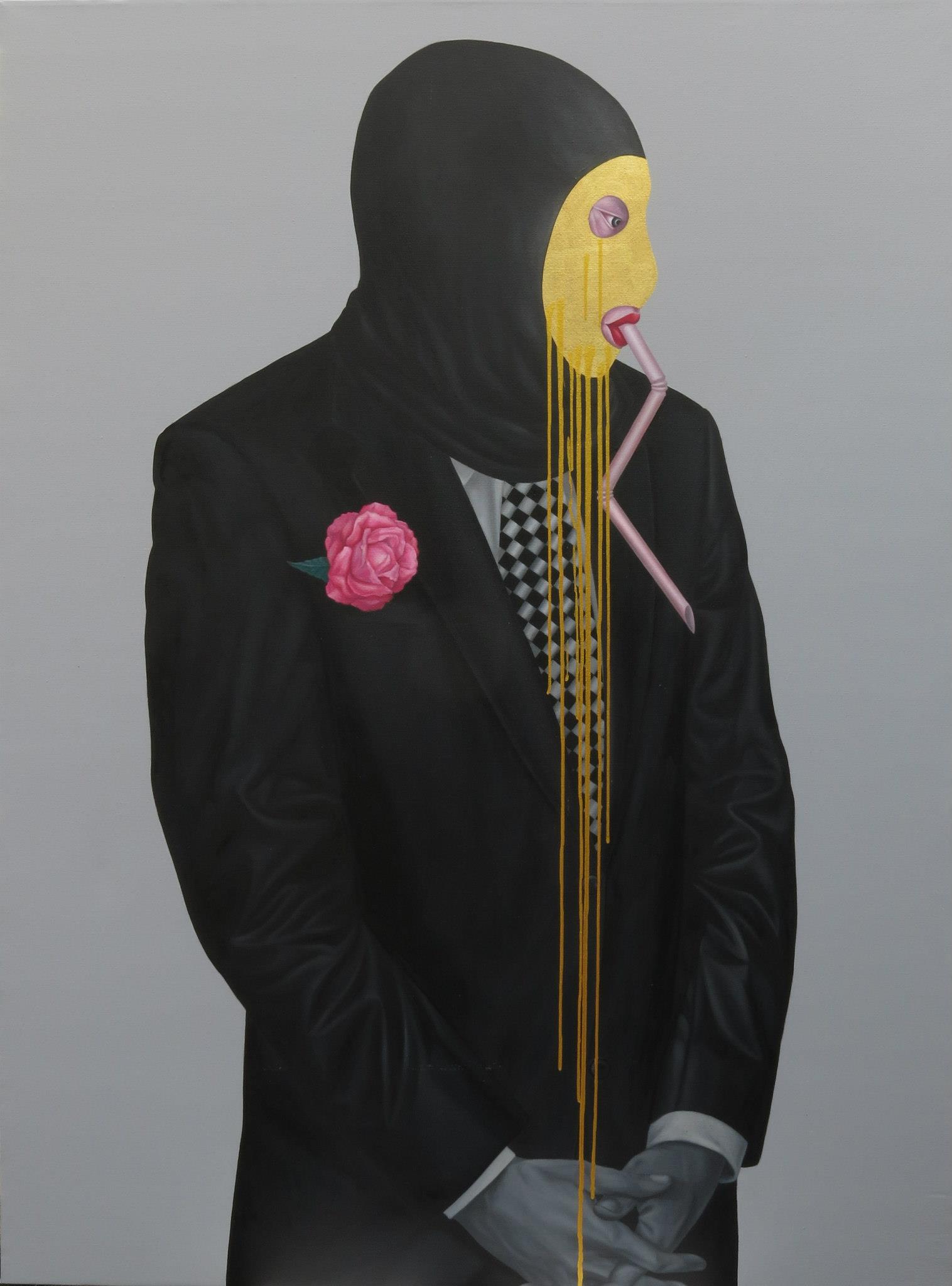 Conversation of terrorist leader, (2012) Oil on canvas, 110x149 cm.