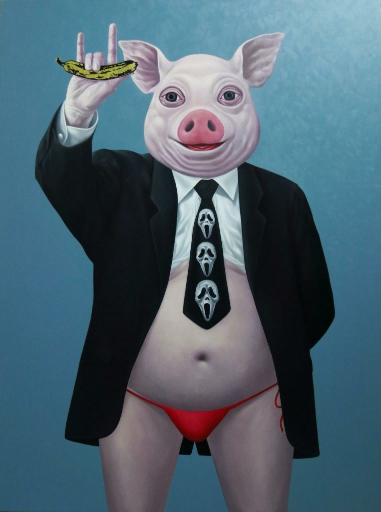 Mr. BANANA, (2013) Oil on canvas, 130x150 cm.