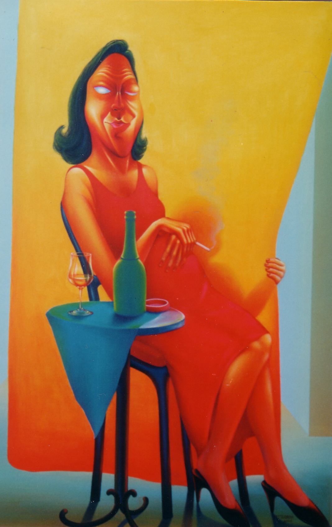 the Lady 70x100 cm . acrylic on canvas